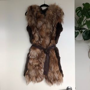 Natural Fox And Rabbit Fur Vest
